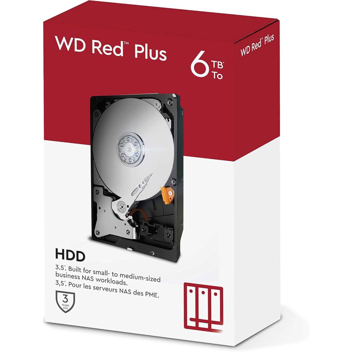 Western Digital WD Red Plus 4TB NAS Hard Drive WD40EFPX – 4TB, 5400RPM, SATA 6Gb/s, CMR, 256MB Cache, 3.5" Internal HDD
