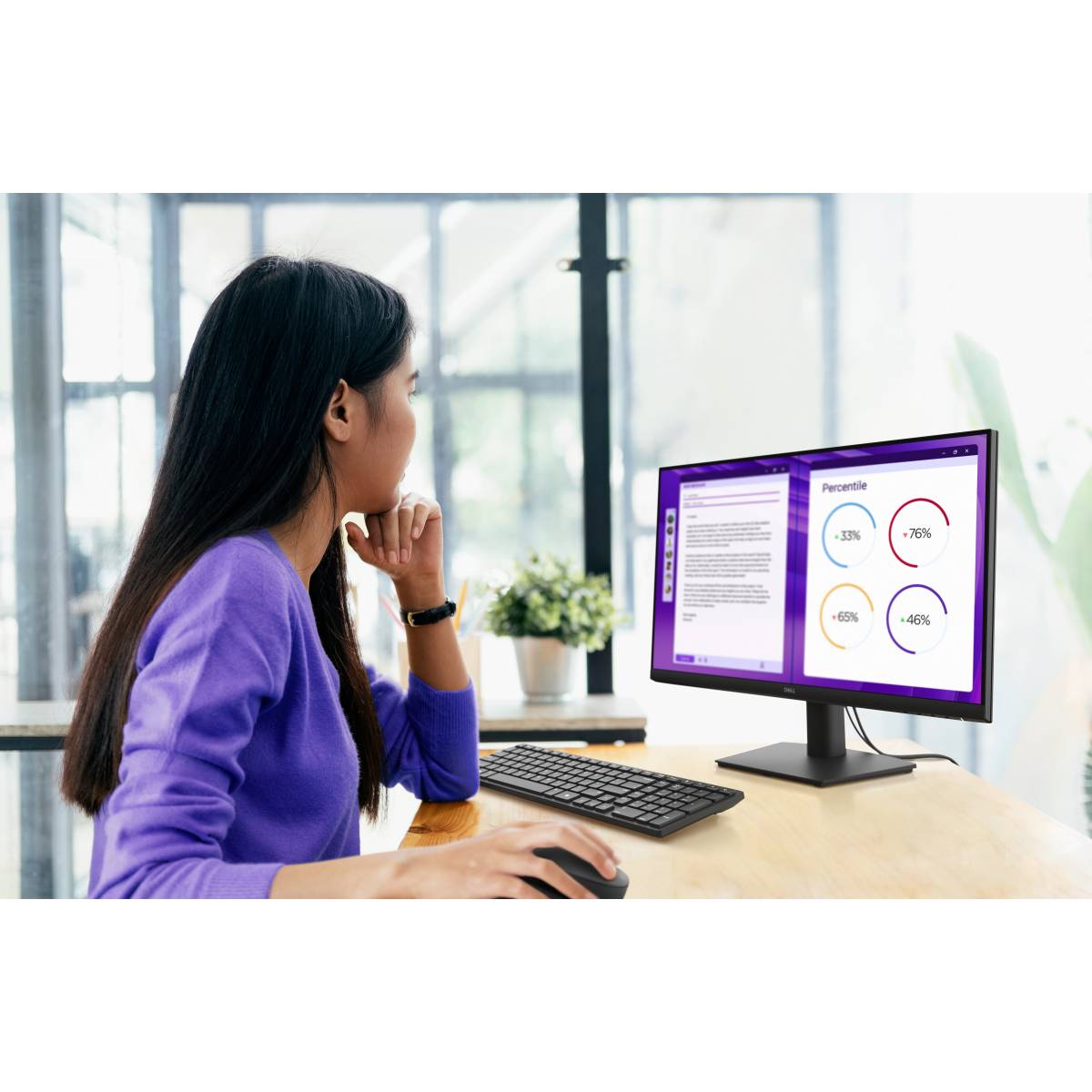 Dell Pro E2425HM Monitor – 24" Full HD IPS Display, 100Hz, 5ms, HDMI / DisplayPort / VGA – 3 Year Warranty