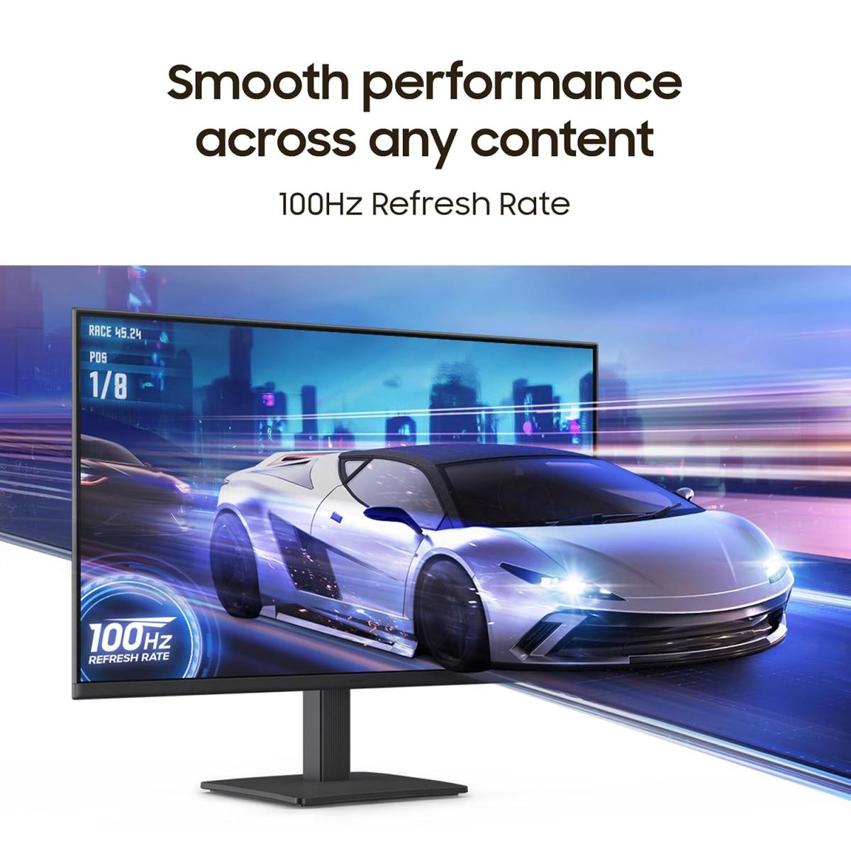 Samsung Essential Series S3 D300 Monitor – 24" Full HD IPS Monitor, 100Hz, 5ms, Super Slim Design, HDMI & VGA