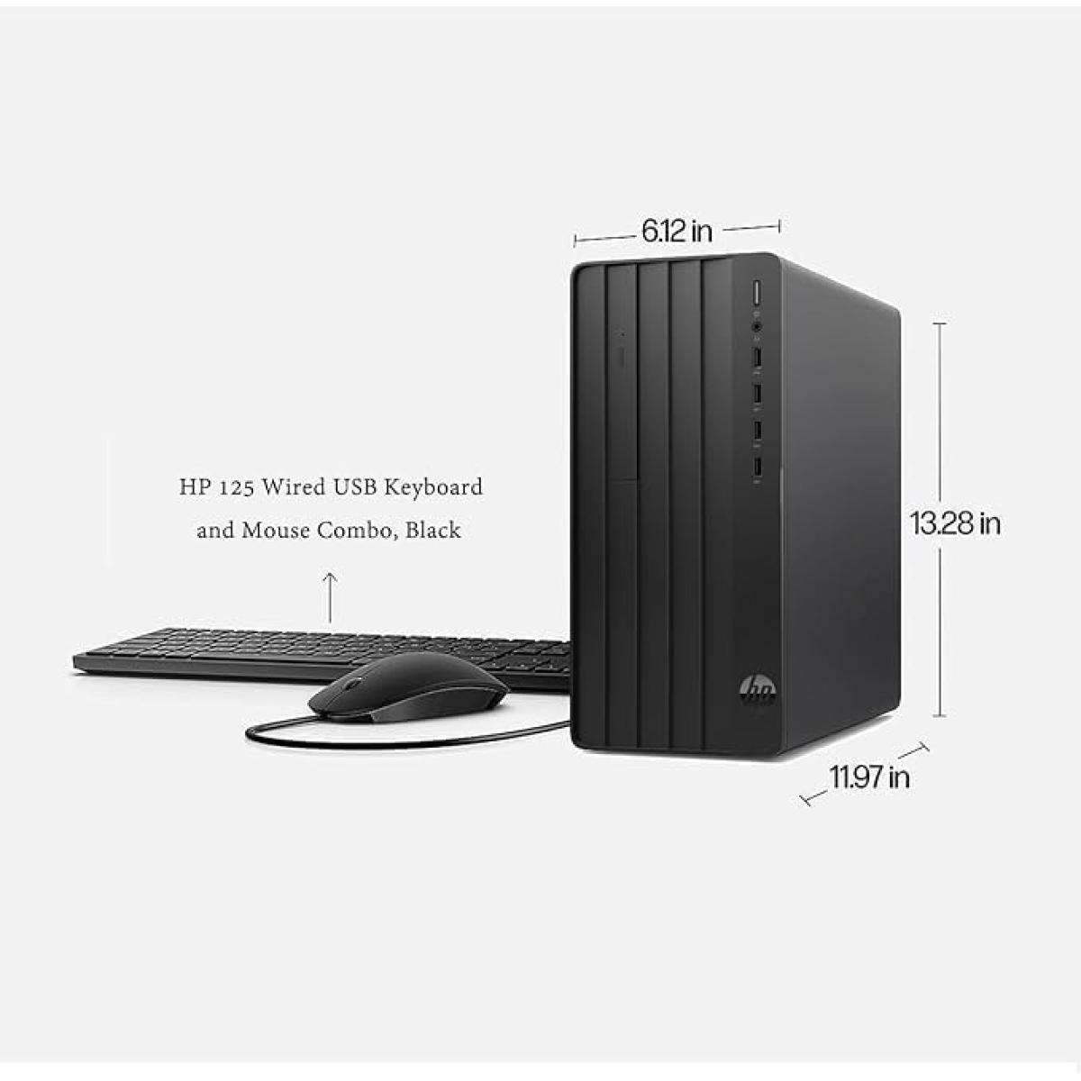 HP Pro Tower 290 G9 Desktop PC – Intel Core i3-13100, 8GB RAM, 512GB SSD + MSI PRO MP225V Monitor 22" FHD – Wi-Fi 6 & Bluetooth 5.3