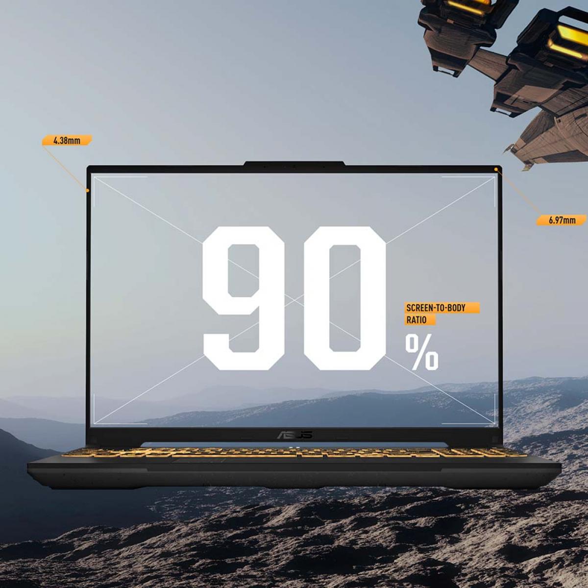 ASUS TUF Gaming F16 FX607VU Laptop – Intel Core 7 240H, RTX 4050 6GB, 16GB DDR5, 16" FHD+ 144Hz – Mecha Gray