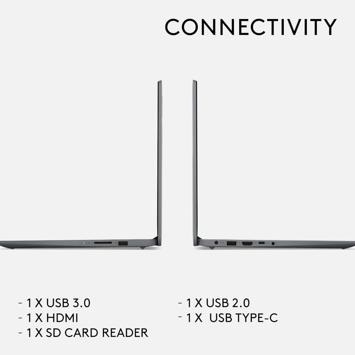 Lenovo IdeaPad 1 15IJL7 Laptop – Intel Celeron N4500, 8GB RAM, 256GB SSD, 15.6" Lightweight Laptop – Cloud Grey