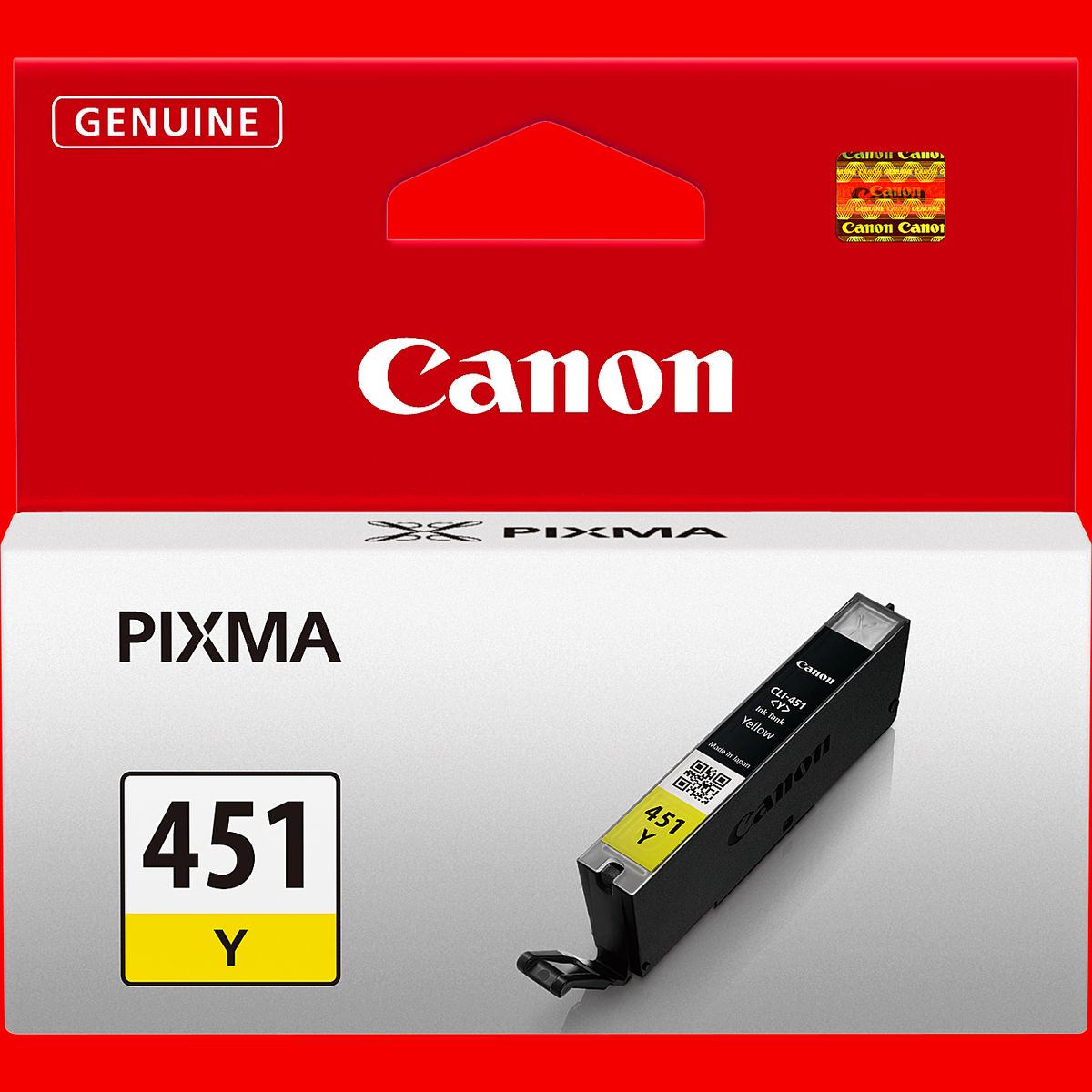 CANON CLI-451Y Yellow Genuine Ink Cartridge, Prints Up to 330 A4 Pages