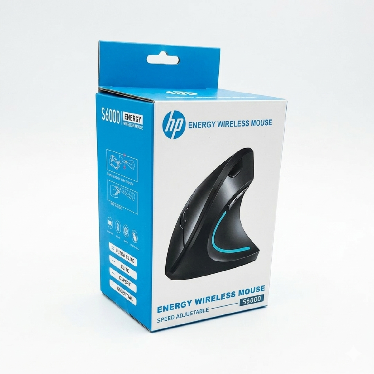 ماوس HP S6000 Energy اللاسلكي العمودي – تصميم مريح، 6 أزرار، دقة قابلة للتعديل