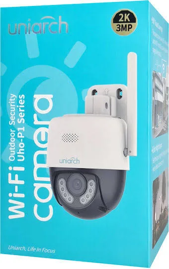 كاميرا مراقبة خارجية متحركة واي فاي يونيارش Uniarch Uho-P1A-M3F4D دقة 3 ميجابكسل إضاءة مزدوجة