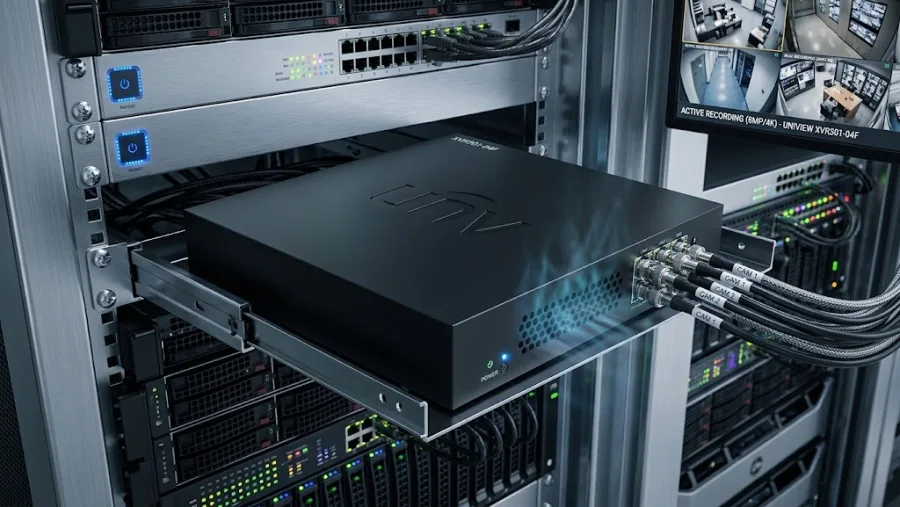 جهاز تسجيل كاميرات مراقبة يونيارش Uniarch XVR301-04F سعة 4 قنوات دقة 2 ميجابكسل يدعم قرص صلب 1HDD