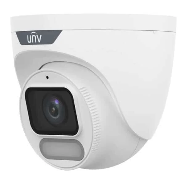 كاميرا مراقبة شبكية قبة توريت يونيارش Uniarch IPC3625LE-DF28K-WP دقة 5 ميجابكسل تصوير ملون 24/7 OwlView إضاءة دافئة PoE