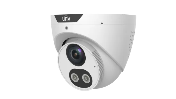 كاميرا مراقبة شبكية قبة توريت يونيارش Uniarch IPC3615SB-DF28KMC-I0 دقة 5 ميجابكسل حماية ثلاثية Tri-Guard ردع نشط صوت وإضاءة مزدوجة PoE
