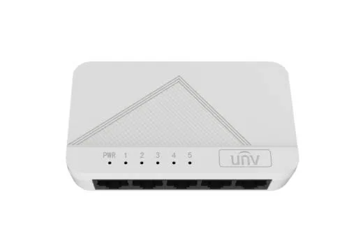 سويتش شبكة يونيارش NSW1010-5GT-IN بـ 5 منافذ جيجابت سرعة 10/100/1000 ميجابت بهيكل بلاستيكي مكتبي