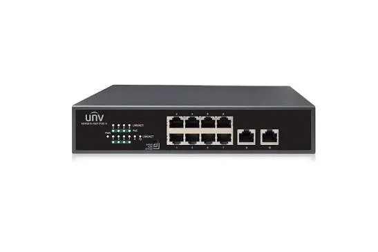 سويتش شبكة يونيارش NSW2010-10GT-POE-IN بـ 10 منافذ جيجابت (8 منافذ PoE + منفذا Uplink مستقلان)