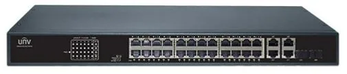 سويتش شبكة يونيارش NSW2010-26GT2GC-POE-IN بـ 24 منفذ جيجابت PoE مع 4 منافذ Uplink جيجابت (منفذا RJ45 + منفذا Combo SFP فايبر)