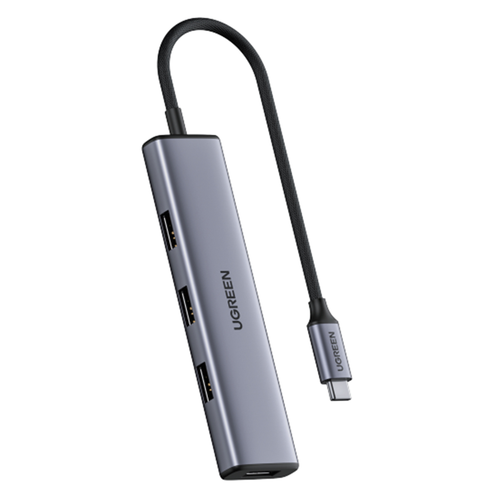 UGREEN CM473 USB-C to 4-Port USB 3.0 Hub up to 5Gbps Without Power Port (Aluminium Case) - Model 20841