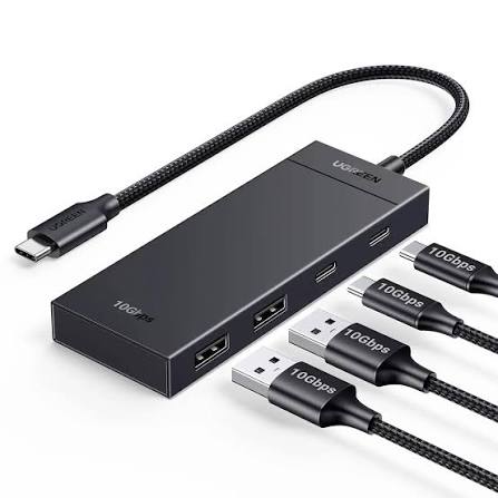 موزع يو إس بي سي فائق السرعة 10Gbps يوجرين UGREEN الجيل الثاني USB 3.2 Gen 2 يضم منفذي USB-A ومنفذي USB-C موديل 35583