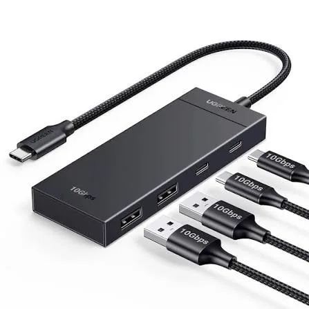 موزع يو إس بي سي فائق السرعة 10Gbps يوجرين UGREEN الجيل الثاني USB 3.2 Gen 2 يضم منفذي USB-A ومنفذي USB-C موديل 35583