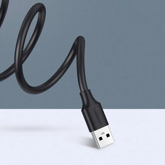 كابل تمديد ووصلة يو إس بي UGREEN USB 2.0 من نوع A ذكر إلى A أنثى بطول 3 أمتار موديل 10317 (أسود)