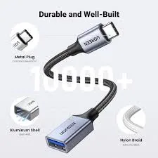 كابل ووصلة OTG يو إس بي سي إلى USB-A 3.0 جديد يوجرين UGREEN بهيكل ألمنيوم وسلك مضفر موديل 70889