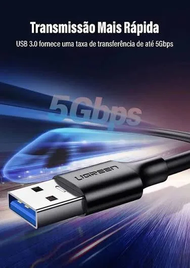 كابل بيانات وشحن سريع يو إس بي سي إلى USB 3.0 يوجرين UGREEN بتيار 3A بطول 2 متر موديل 20884