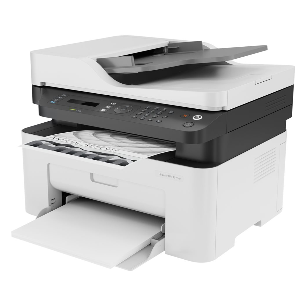HP Laser MFP 137fnw Printer – Print, Copy, Scan, Fax | Wi-Fi & Ethernet | 21ppm Mono Laser