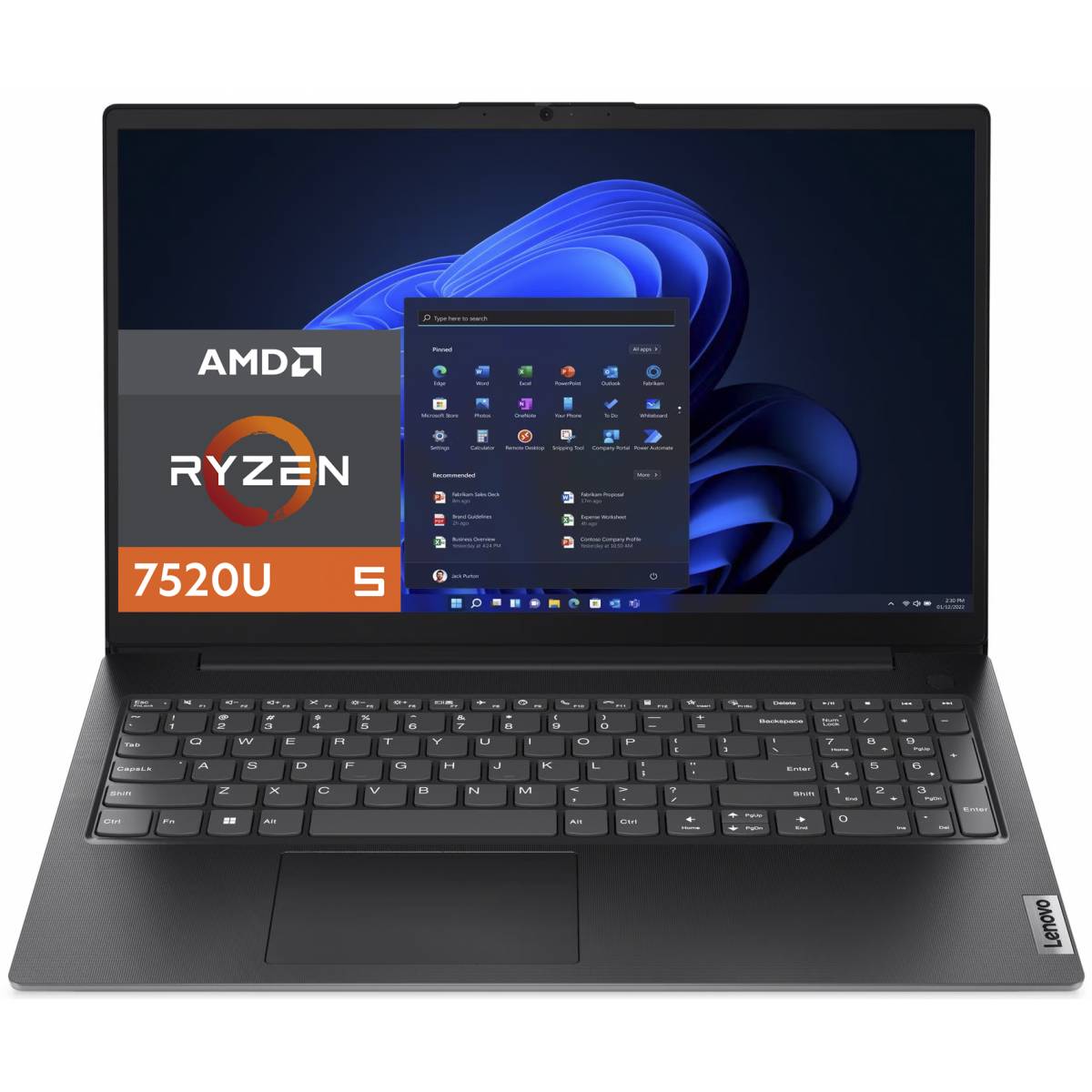Lenovo V15 Gen 4 Laptop – AMD Ryzen 5 7520U, 8GB LPDDR5, 512GB SSD, 15.6" FHD Anti-Glare, RJ-45 Ethernet – 2 Year Warranty