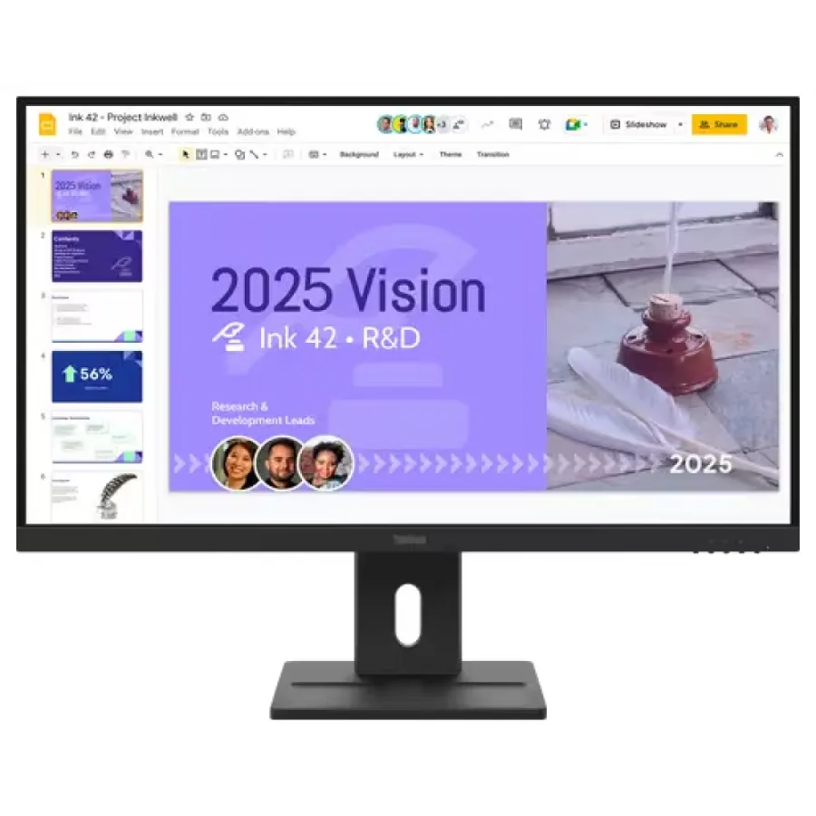 Lenovo ThinkVision E27q-40 Monitor – 27" QHD IPS Business Display, 100Hz, 99% sRGB, Built-in Speakers, HDMI &amp; DisplayPort, Adjustable Stand – 3 Year Warranty