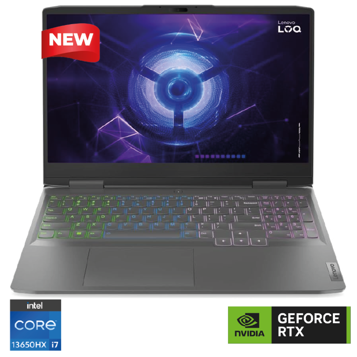 Lenovo LOQ 15IRX9 Gaming Laptop – Intel Core i7-13650HX, RTX 3050 6GB, 16GB DDR5, 512GB SSD, 15.6" FHD 144Hz – Luna Grey