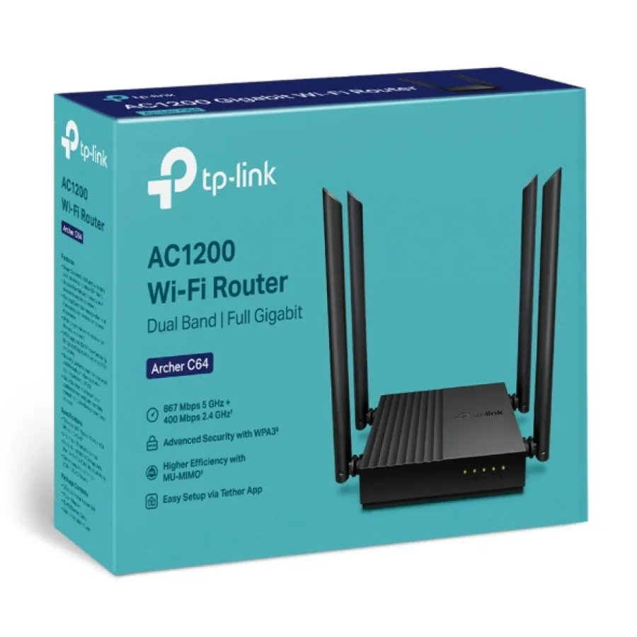 TP-Link Archer AC1200 Dual Band Gigabit WiFi Router 1200Mbps Wireless Router