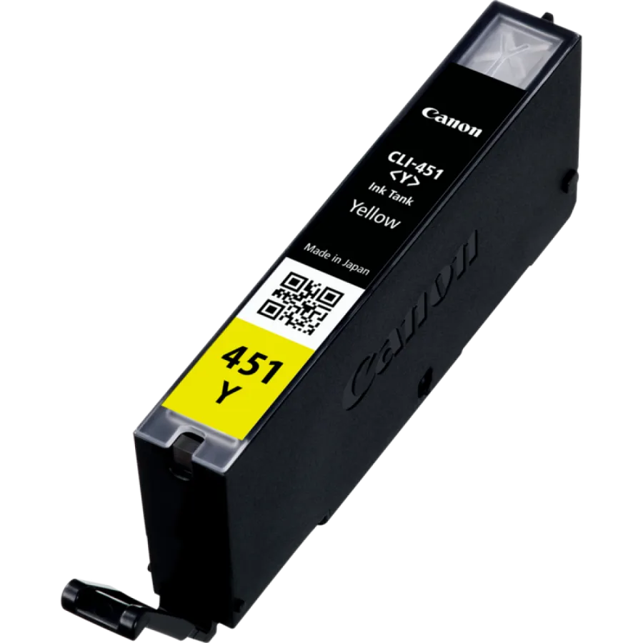 CANON CLI-451Y Yellow Genuine Ink Cartridge, Prints Up to 330 A4 Pages