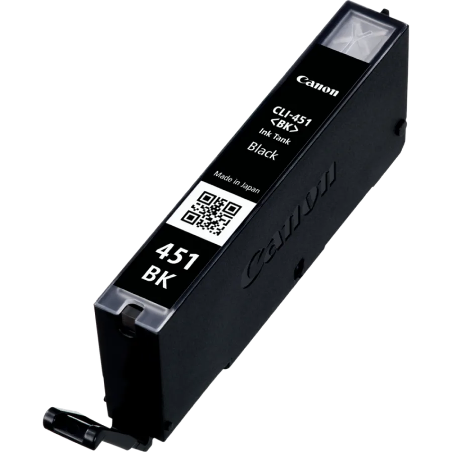 CANON CLI-451BK Black Genuine Ink Cartridgec, Prints Up to 495 A4 Pages