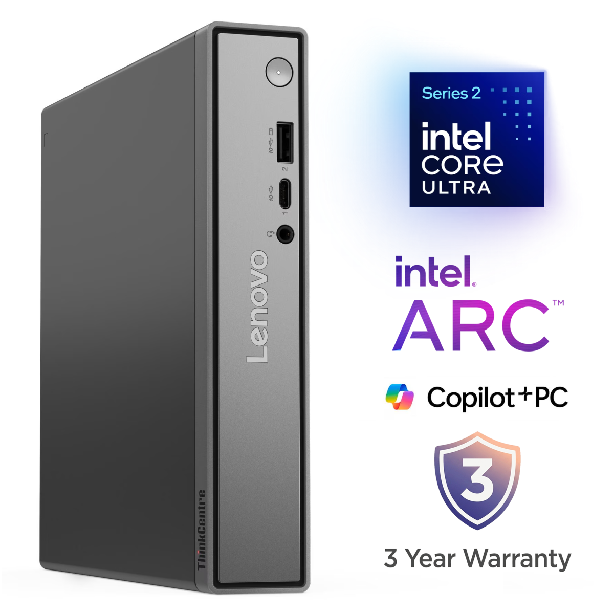 Lenovo ThinkCentre neo 50q Gen 6 Tiny AI PC – Intel® Core™ Ultra 7 256V, 16GB LPDDR5X, 512GB PCIe 4.0 SSD, Intel Arc Graphics, Copilot+ AI PC, Wi-Fi 6, 3-Year Warranty