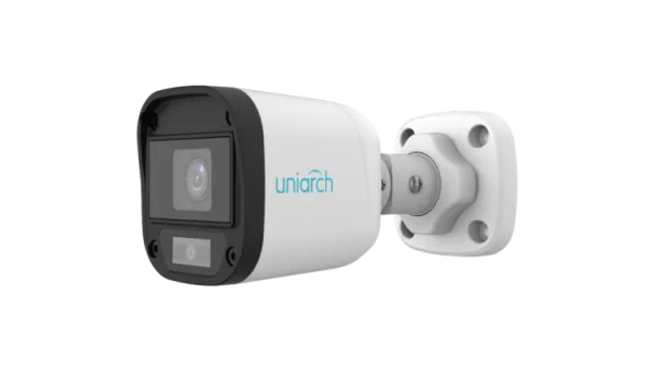 كاميرا مراقبة خارجية بولت يونيارش Uniarch UAC-B115-F40-W دقة 5 ميجابكسل تصوير ملون 20 متر إضاءة بيضاء