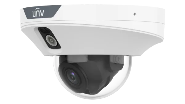 كاميرا مراقبة ذكية شبكية ميني دوم عدستين يونيارش Uniarch IPC312LP-ADF20KC-DL دقة 2 ميجابكسل ردع نشط صوت وصورة PoE