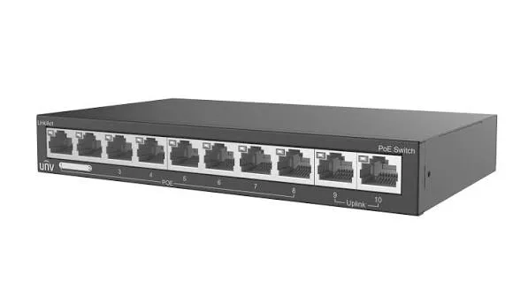 سويتش شبكة يونيارش NSW2020-10T-POE-IN بـ 10 منافذ (8 منافذ PoE + منفذا Uplink مستقلان)