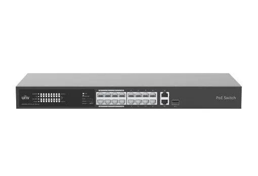 سويتش شبكة يونيارش NSW2020-16T1GT1GC-POE-IN بـ 16 منفذ PoE مع منفذي Uplink جيجابت (منفذ RJ45 + منفذ Combo RJ45/SFP)