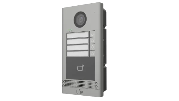 محطة إنتركم خارجية ذكية يونيبيو OEU-202S-HMK4 بدقة 2MP تدعم 4 أزرار اتصال منفصلة وقارئ بطاقات IC وواي فاي