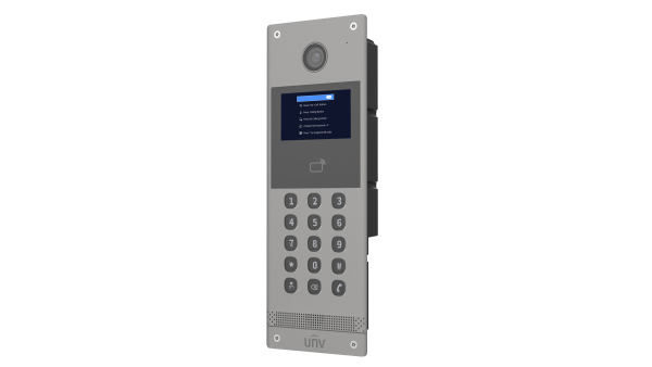 محطة إنتركم خارجية ذكية للعمارات السكنية يونيبيو OEU-301S-HMKA بشاشة 3.97 بوصة ولوحة أزرار برايل ودعم 500 شقة داخلية