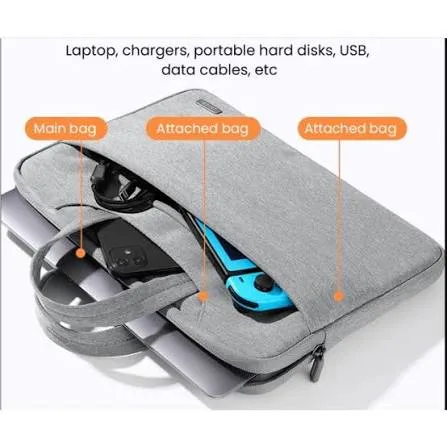 حقيبة يد لابتوب يوجرين UGREEN LP437 بمقبض حمل مقاس 14 إلى 14.9 بوصة موديل 50337 (لون رمادي)