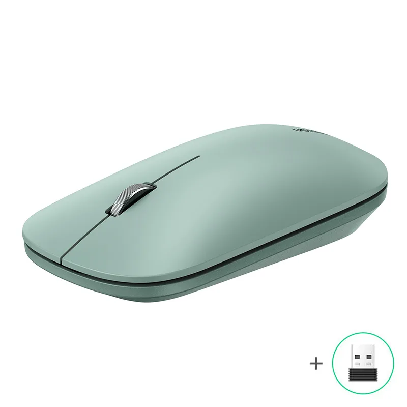 ماوس لاسلكي فائق النحافة محمول 2.4GHz يوجرين UGREEN MU001 بنقرات صامتة (بدون بطارية AA) موديل 90374 (أخضر)