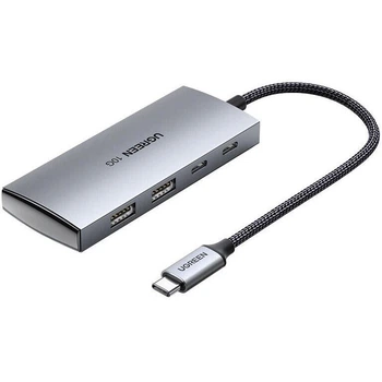 UGREEN CM480 USB-C to 2×USB-A 3.2 + 2×USB-C Adapter Hub Up to 10Gbps (Aluminium Case) - Model 30758