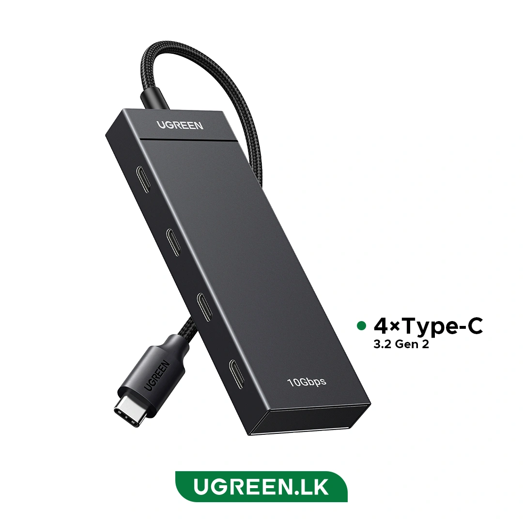 موزع يو إس بي سي فائق السرعة 10Gbps يوجرين UGREEN الجيل الثاني USB 3.2 Gen 2 يضم 4 منافذ USB-C كاملة موديل 35584