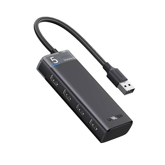 موزع يو إس بي ألمنيوم يوجرين UGREEN الجيل الأول USB 3.2 Gen 1 يضم 4 منافذ موديل 15548