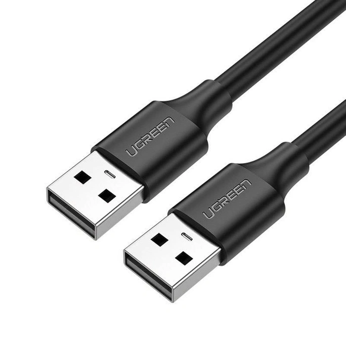 كابل يو إس بي UGREEN USB 2.0 من نوع A ذكر إلى A ذكر مزدوج بطول 0.50 متر موديل 10308 (أسود)