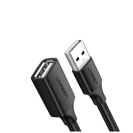 كابل تمديد ووصلة يو إس بي UGREEN USB 2.0 من نوع A ذكر إلى A أنثى بطول 0.5 متر موديل 10313 (أسود)