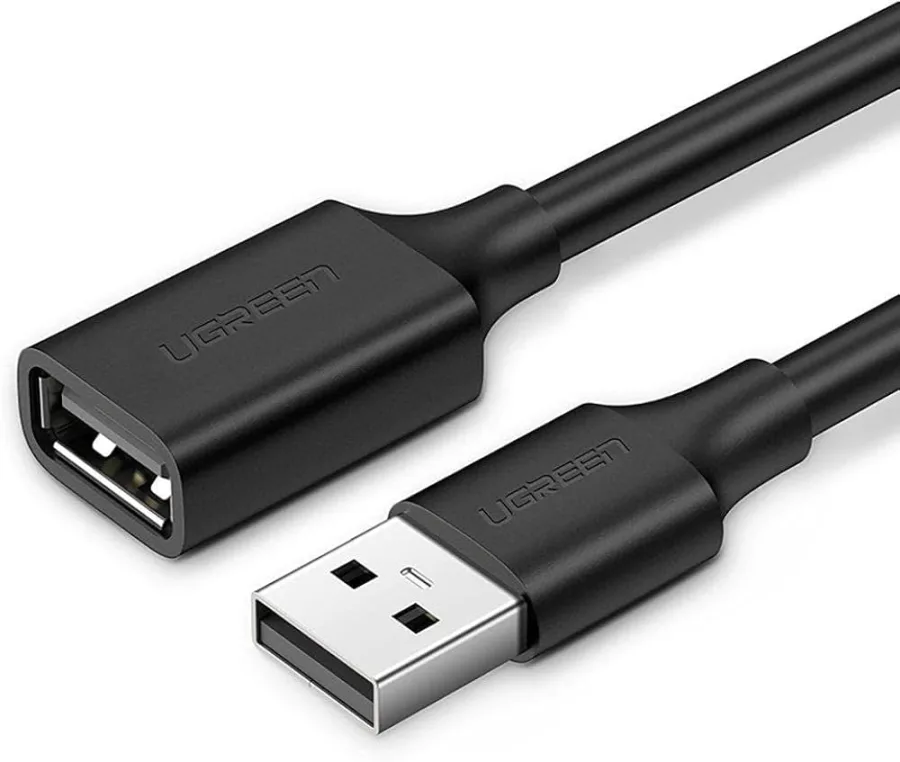كابل تمديد ووصلة يو إس بي UGREEN USB 2.0 من نوع A ذكر إلى A أنثى بطول 3 أمتار موديل 10317 (أسود)