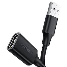 كابل تمديد ووصلة يو إس بي UGREEN USB 2.0 من نوع A ذكر إلى A أنثى بطول 5 أمتار موديل 10318 (أسود)