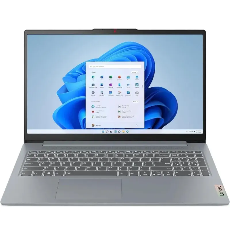 لابتوب لينوفو Lenovo IdeaPad Slim 3 15AMN8 للأعمال والمهام اليومية بشاشة 15.6 بوصة FHD، معالج AMD Ryzen 5، ذاكرة 8GB LPDDR5، وسعة تخزين 512GB SSD (رمادي قطبي)