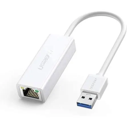 كرت ومحول شبكة يو إس بي إلى RJ45 إيثرنت يوجرين UGREEN بهيكل ألمنيوم فاخر موديل 50922 (رمادي فلكي)