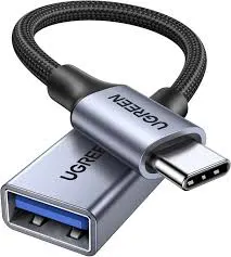 كابل ووصلة OTG يو إس بي سي إلى USB-A 3.0 جديد يوجرين UGREEN بهيكل ألمنيوم وسلك مضفر موديل 70889