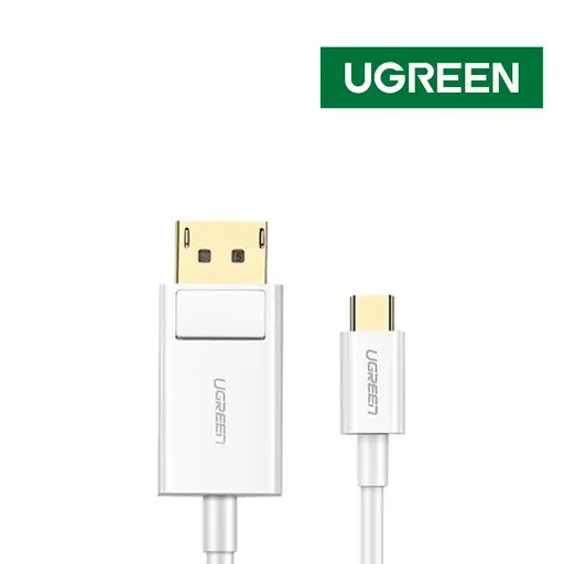 كابل شاشة وعرض يو إس بي سي إلى ديسبلاي بورت DP يوجرين UGREEN بطول 1.5 متر موديل 40420 (أبيض)