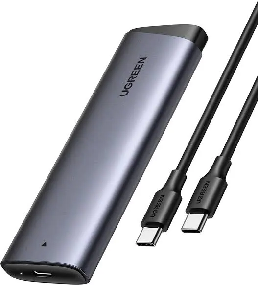 حاوية وكابينة قرص صلب خارجي جديدة يوجرين UGREEN M.2 NVMe SSD فائقة السرعة 10Gbps موديل 35267