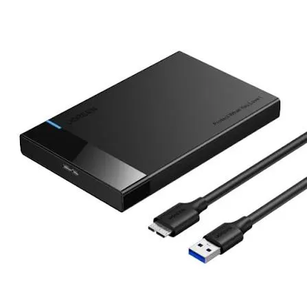 صندوق وكابينة هارد ديسك خارجي 2.5 بوصة يوجرين UGREEN USB 3.0 بتصميم غير لامع موديل 30848